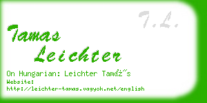 tamas leichter business card